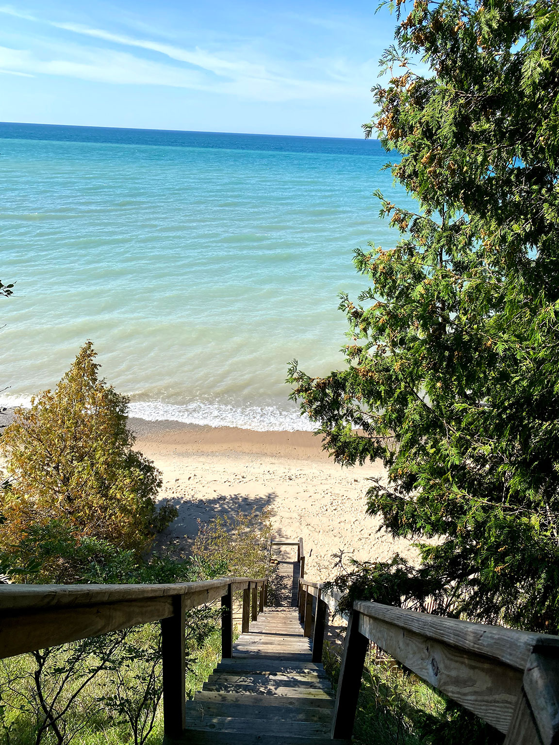 Stairs to Lake Michigan